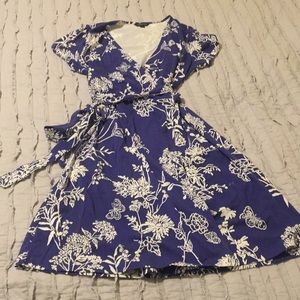 Lands End cross wrap dress